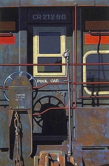 Robert Cottingham, Pool Car, (Study for Large Canvas)
1989, Gouache on Paper