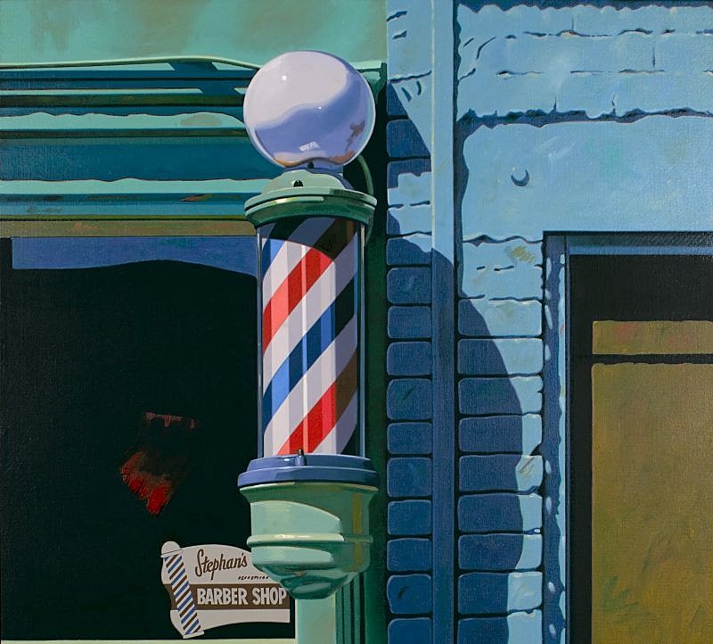 Robert Cottingham, Barber Shop
1988, Oil on Canvas