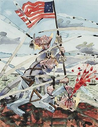 Barnaby Furnas, Untitled (Iwo Jima)
2000, Watercolor on Paper