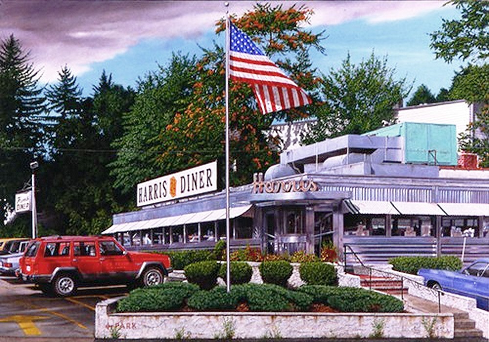 John Baeder, Harris Diner (East Orange, NJ)
1991, Oil on Canvas