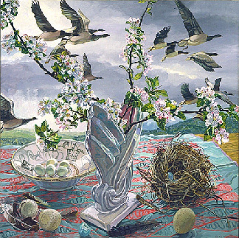 Janet Fish, Geese in Flight
1996, Oil on Canvas