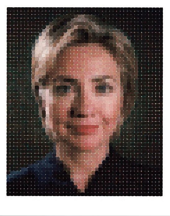 Chuck Close, Hillary
2016, Archival Watercolor Print on Hahnemuhle Rag Paper