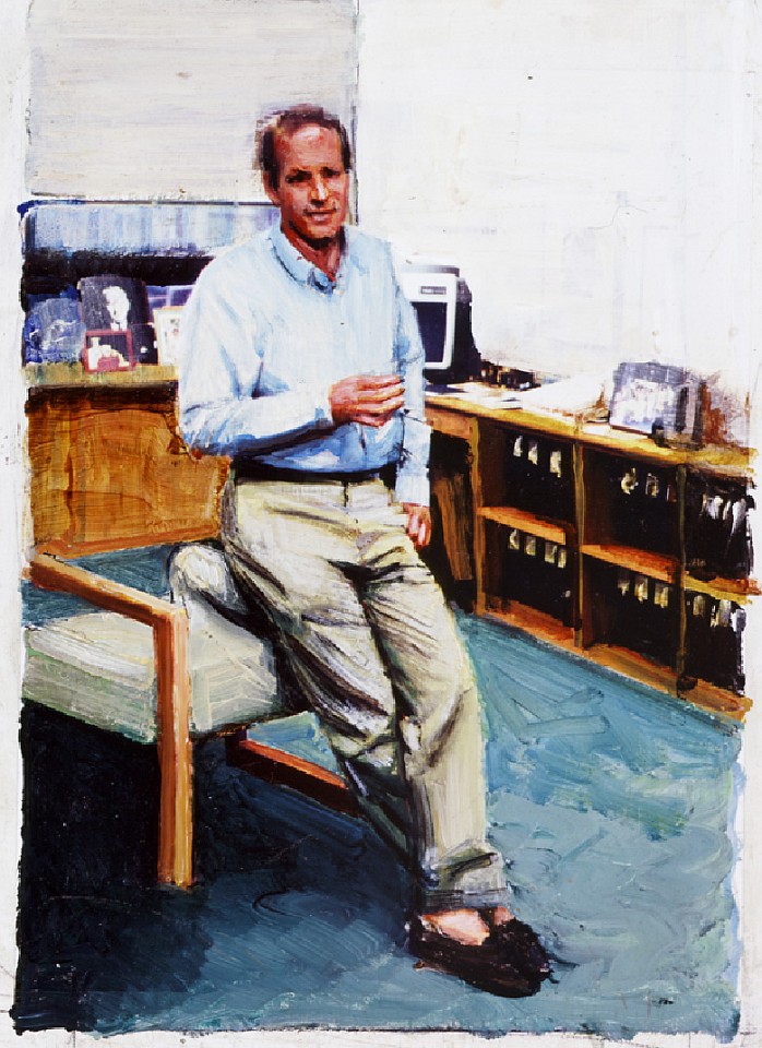 Gregory Gillespie, Untitled (Rick Leaning on Chair)
Mixed Media