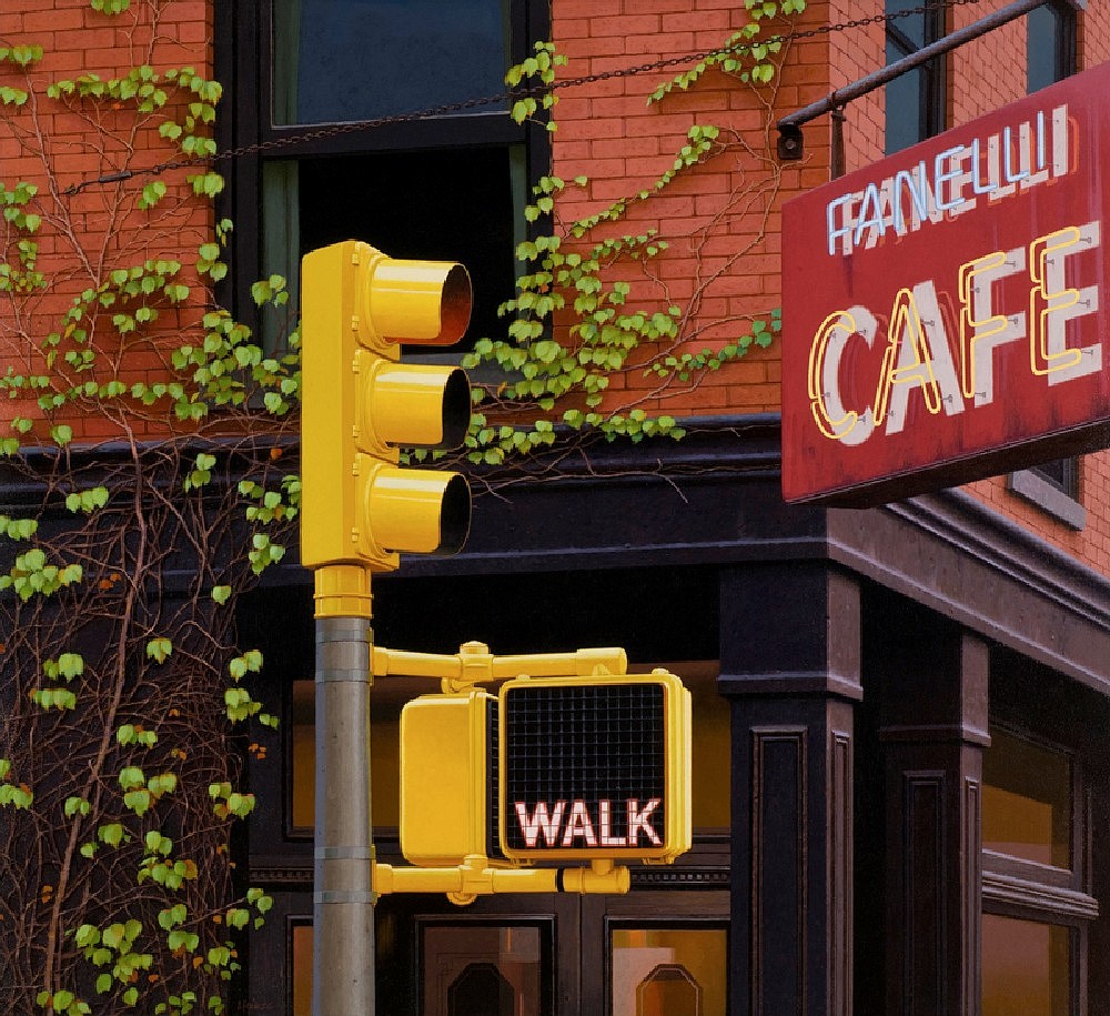 Gus Heinze, Fanelli Cafe
2000, Acrylic on Gessoed Panel