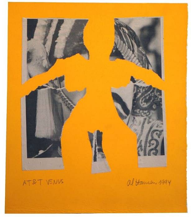 Al Hansen, AT&T Venus (Orange)
1994, Newspaper, Collage