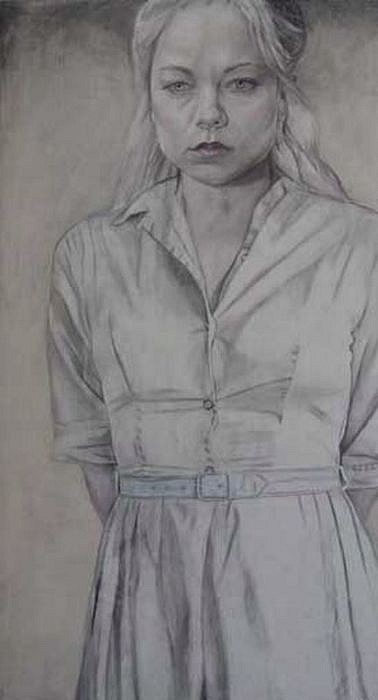 Jenny Scobel, Teressa
2007, Pencil, Watercolor and Wax on Gessoed Wooden Panel