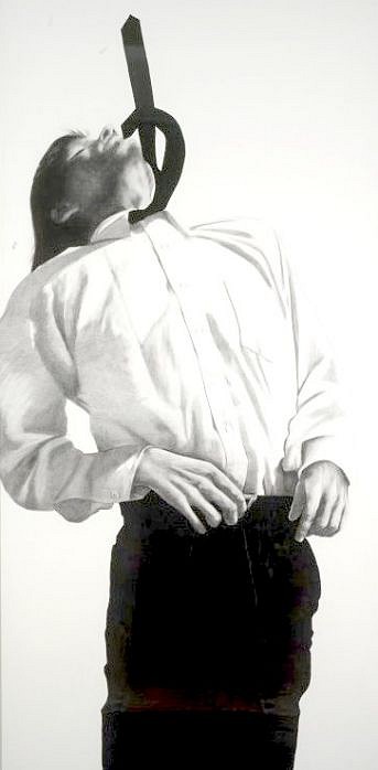 Robert Longo, Untitled, (from Men in the City series)
1982, Charcoal, Graphite & Ink on Paper