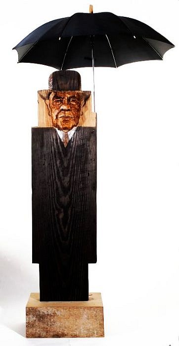 Marisol (Escobar), Magritte VI, (Pushed Out Face)
1998, Wood and Oil