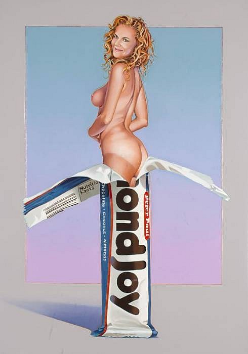 Mel Ramos, Almond Joy: The Lost Painting of 1965, #29
2002, Oil on Canvas