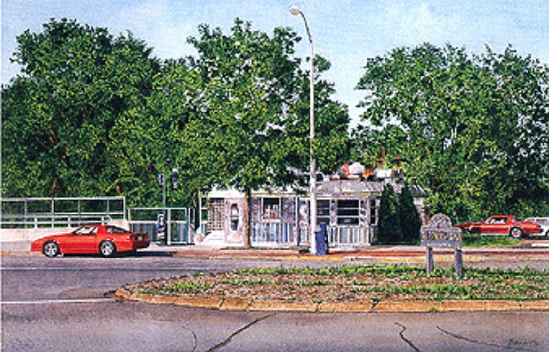 John Baeder, O'Rourke's Diner
1994, Watercolor on Paper