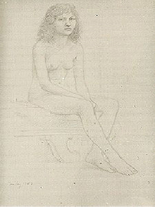 William Bailey, Untitled (Woman Seated on Couch)
1983, Graphite on Fabriano paper