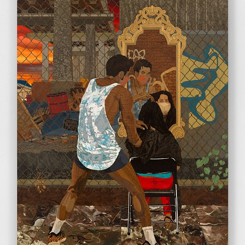 jamescohangallery alison elizabeth taylor anthony cuts under the wburg bridge sunset